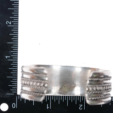 7.12" Vintage Sterling silver twisted wire cuff bracelet - Estate Fresh Austin