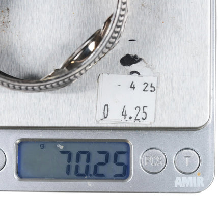 6.4" Sunshine Reeves Navajo sterling silver watch cuff bracelet - Estate Fresh Austin