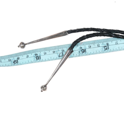 c1960 c-31 Dennis & Nancy Edaakie Zuni Cardinal Redbird bolo tie sterling silver - Estate Fresh Austin