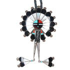 70's-80's P Lonjose Zuni Large sterling silver sunface bolo tie w/danglies - Estate Fresh Austin