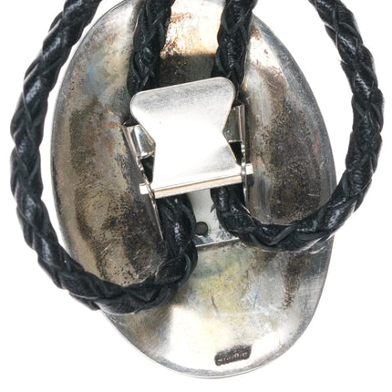 70's-80's Cast Navajo sterling silver kokopelli bolo tie - Estate Fresh Austin