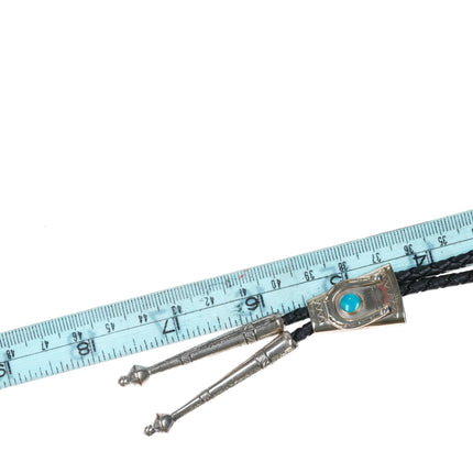 vintage Bell Trading Post sterling silver turquoise horseshoe bolo tie - Estate Fresh Austin