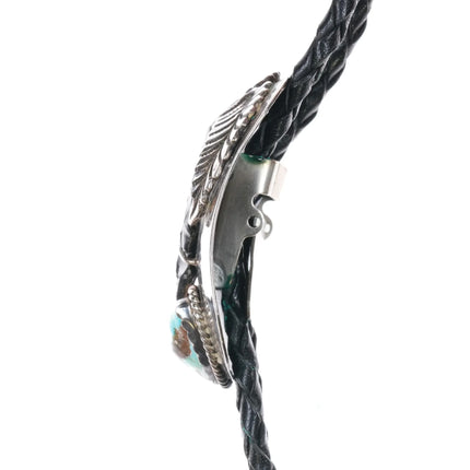 c1980 Navajo sterling silver, turquoise, arrowhead bolo tie - Estate Fresh Austin