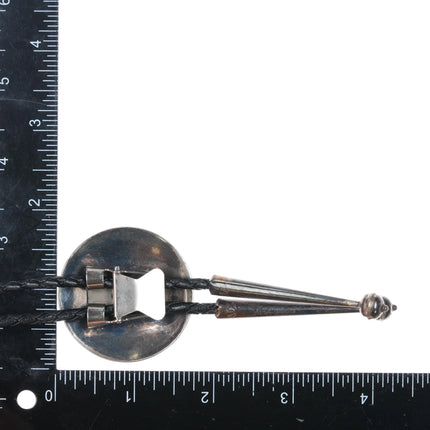 70's-80's Navajo sterling silver Man in the Maze bolo tie - Estate Fresh Austin