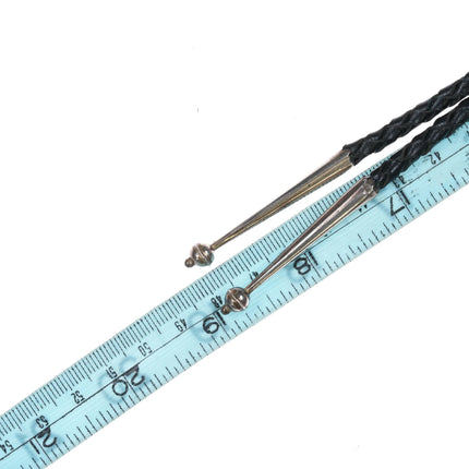 1980's Jeff Largo Navajo sterling, turquoise, and coral bolo tie - Estate Fresh Austin