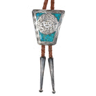 Vintage RSS Mexican sterling chip inlay bolo tie - Estate Fresh Austin