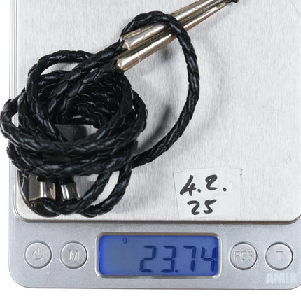 Zuni sterling intarsia inlay bolo tie - Estate Fresh Austin