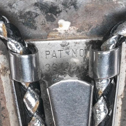 1970's T Sterling silver jasper bolo tie with cool cord - Estate Fresh Austin