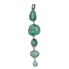 Darryl Becenti Navajo sterling silver green turquoise dangly pendant - Estate Fresh Austin
