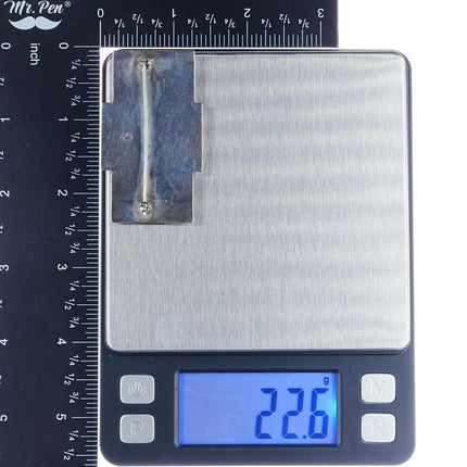 Gail Bird and Yazzie Johnson 14k/silver agate modernist Navajo/Kewa//Laguna pin - Estate Fresh Austin