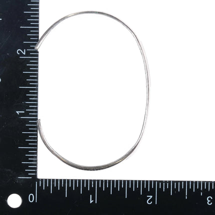 6.75" 60's-70's Navajo sterling silver inlay cuff bracelet - Estate Fresh Austin