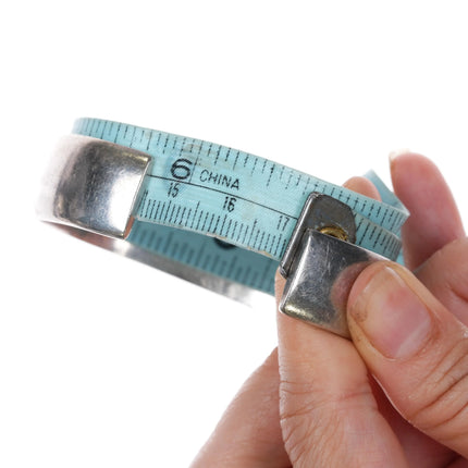 6.75" 60's-70's Navajo sterling silver inlay cuff bracelet - Estate Fresh Austin