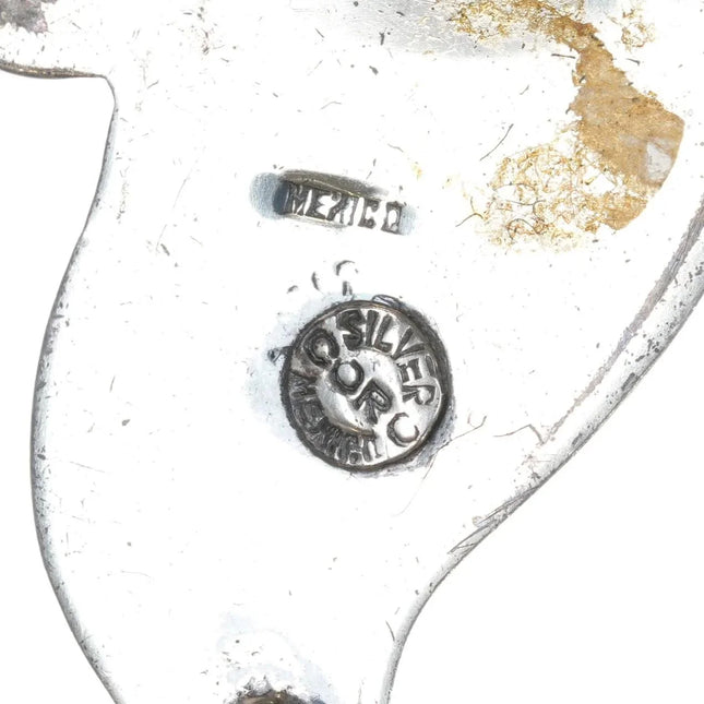 1940's Coro Craft Mexican sterling large peacock pin - Estate Fresh Austin