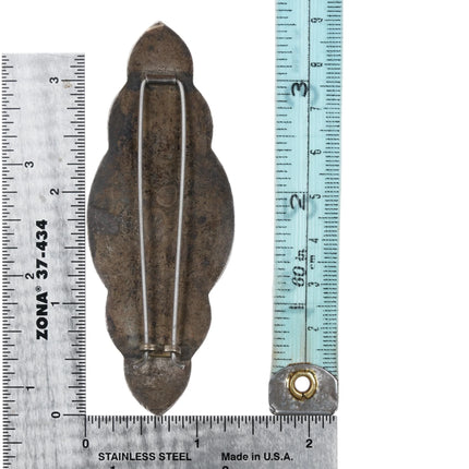 1960's Vogt Sterling/10k hand engraved horse hair barrette - Estate Fresh Austin