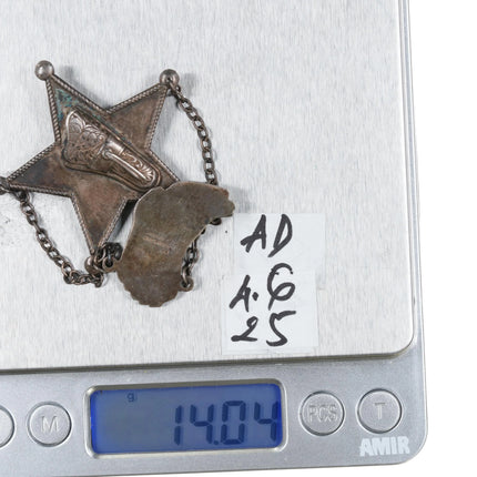 c1940's Southland Sterling badge and boots western theme pin - Estate Fresh Austin