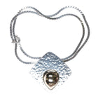 Blackinton 14k gold/Sterling silver hand hammered pendant necklace - Estate Fresh Austin