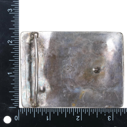 Vintage Navajo Patriotic Eagle with Lightning bolts sterling silver belt buckle - Estate Fresh Austin