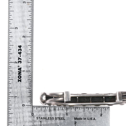 6.4" c1930's Navajo sterling silver domes row cuff bracelet - Estate Fresh Austin