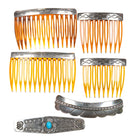 Vintage Navajo sterling silver comb and hair barrette collection - Estate Fresh Austin