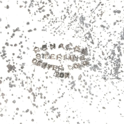 c1950 10k gold/Sterling silver Renalde hand engraved horse western belt buckle - Estate Fresh Austin