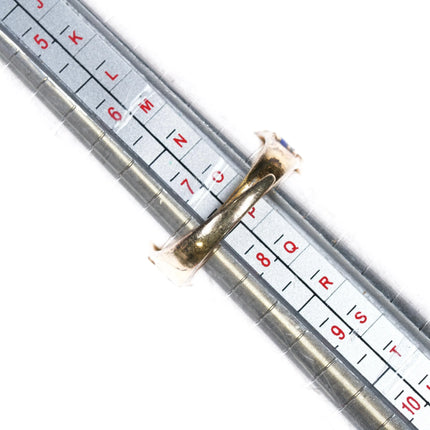 sz7.5 Adjustable c1940's Chinese gilt sterling enamel jade ring - Estate Fresh Austin