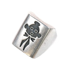 sz10.5 Steven Pooyouma Kuyvaya Hopi overlay ring sterling silver - Estate Fresh Austin