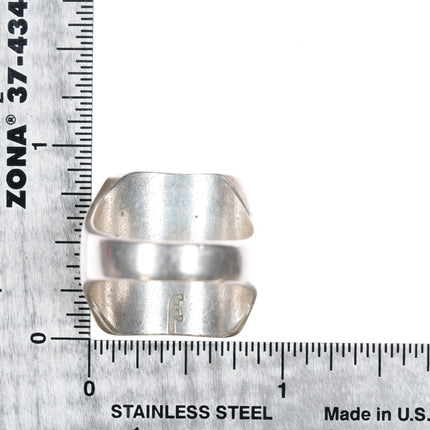 sz10.5 Steven Pooyouma Kuyvaya Hopi overlay ring sterling silver - Estate Fresh Austin