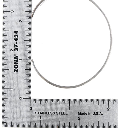 6.8" Hopi overlay geometric pattern cuff bracelet sterling silver - Estate Fresh Austin