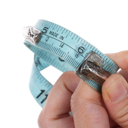 6" Older Navajo silver carinated heavily stamped cuff bracelet - Estate Fresh Austin