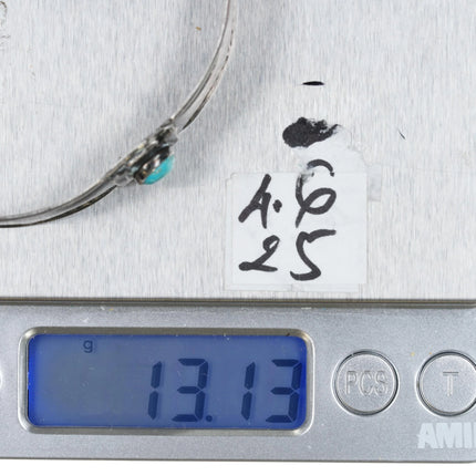 6.5" 30's-40's Navajo silver Fred Harvey thunderbird hand stamped cuff bracelet - Estate Fresh Austin