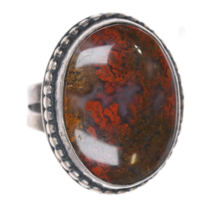 sz7.25 c1950's Vintage Navajo sterling silver agate ring - Estate Fresh Austin
