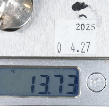 sz9.5 1970's Navajo sterling silver, turquoise, coral ornate feather ring - Estate Fresh Austin