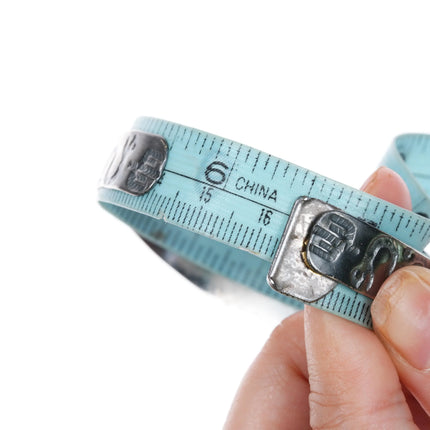 6.375" c1940's Fred Harvey Snakes and arrows sterling cuff bracelet w/turquoise - Estate Fresh Austin