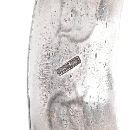 6.6" 60's-70's Navajo silver Kokopelli overlay sterling cuff bracelet - Estate Fresh Austin