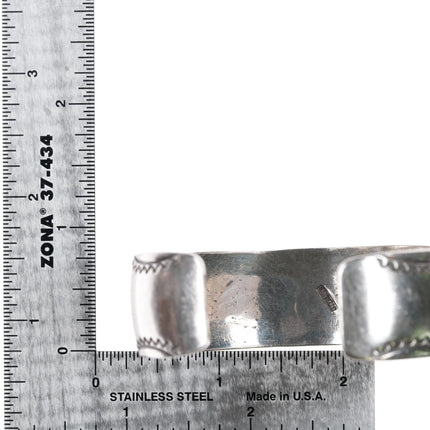 6.6" 60's-70's Navajo silver Kokopelli overlay sterling cuff bracelet - Estate Fresh Austin