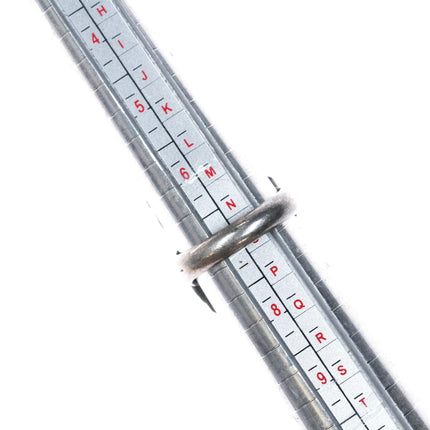 sz7 Orville Tsinnie Navajo sterling silver, coral red web Kingman turquoise ring - Estate Fresh Austin