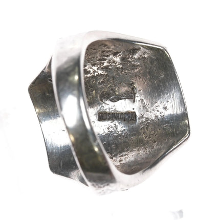 sz11.75 William Johnson Navajo/Roland Long micro-inlay sterling silver ring - Estate Fresh Austin
