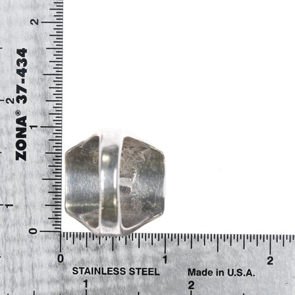 sz11.75 William Johnson Navajo/Roland Long micro-inlay sterling silver ring - Estate Fresh Austin