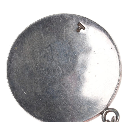 Floyd Namingha Lomakuyvaya Hopi overlay pendant/necklace sterling silver - Estate Fresh Austin