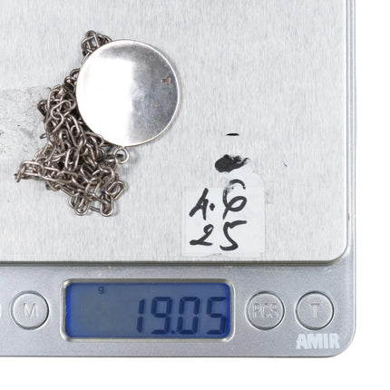 Floyd Namingha Lomakuyvaya Hopi overlay pendant/necklace sterling silver - Estate Fresh Austin