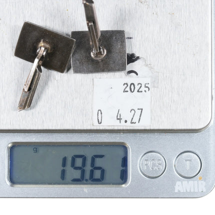 c1950's Modernist sterling high grade turquoise cufflinks - Estate Fresh Austin