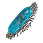 sz8 Huge Charles Johnson Navajo sterling silver turquoise ring - Estate Fresh Austin