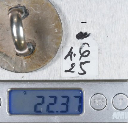 Sz10 ring Southwestern Sterling silver Scarf slide with nice turquoise - Estate Fresh Austin