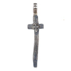 90's LB Southwestern hand stamped sterling silver cross pendant - Estate Fresh Austin