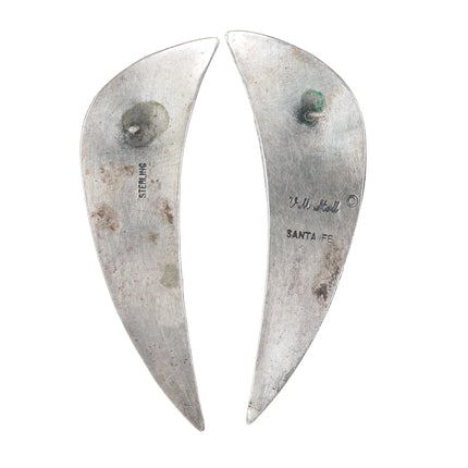 Victoria Maase Stoll Large Sterling Jasper long earrings - Estate Fresh Austin