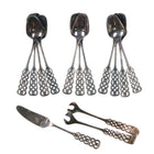 David Andersen 830 Silver Ringebu Demitasse/coffee spoons Sugar tongs butter - Estate Fresh Austin