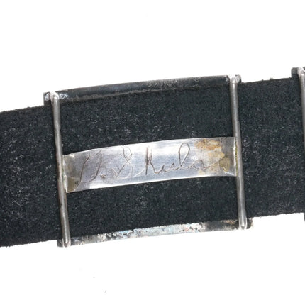 Hammered sterling silver onyx farm animals hatband - Estate Fresh Austin