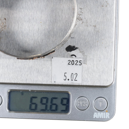 6.8" Vogt Hand Engraved sterling silver gold filled cross wide band cuff bracelet - Estate Fresh Austin