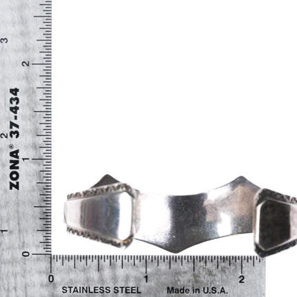6.5" Everett & Mary Teller Navajo sterling silver cuff bracelet overlay style - Estate Fresh Austin