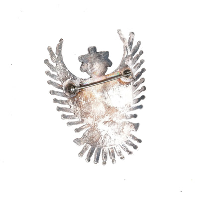 Vintage Zuni inlaid sterling needlepoint turquoise Delfine Tsadiasie - Estate Fresh Austin